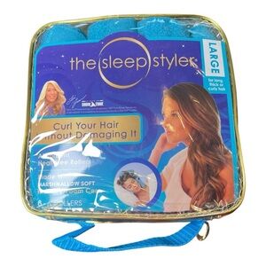 The Sleep Styler Large Blue Hair Rollers Preowned Like New